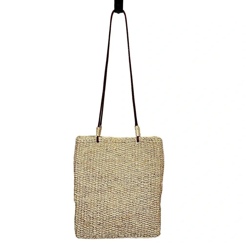 SAN DIEGO HAT CO Woven Straw Boho Crossbody Tote Bag - Picture 5 of 10